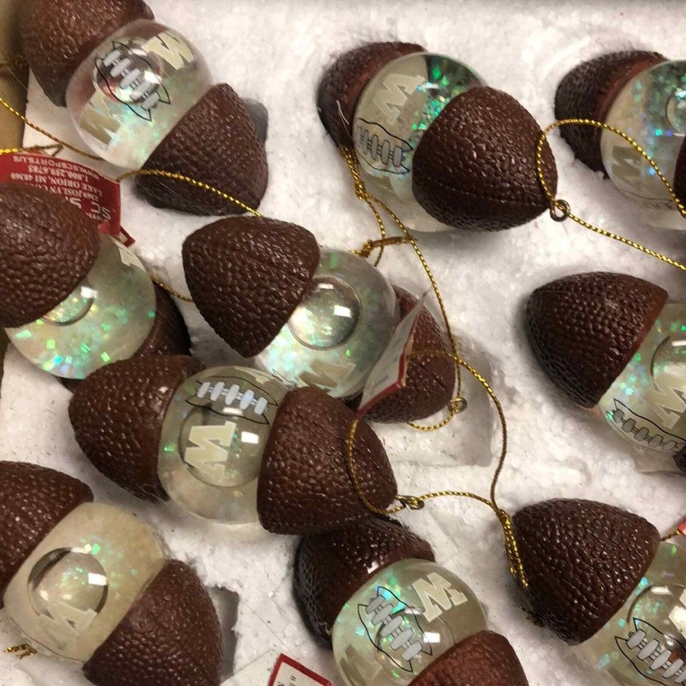 SC Sports Football Christmas Ornaments Set of 12‎ Officially Licensed